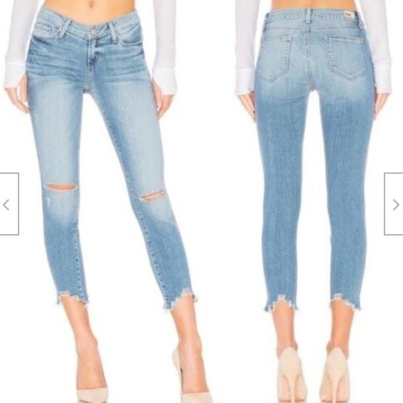 PAIGE Verdugo Crop Worn In Hem Janis Destructed Distressed, SZ 29 - Picture 1 of 16